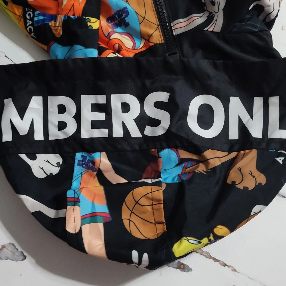 Members only space jam a new legacy bomber jacket sz7 looney tunes bugs bunny - Picture 4 of 5